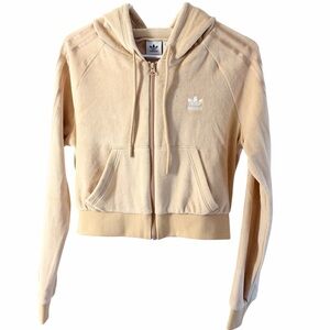 Adidas Women's Cropped Zip-Up Hoodie